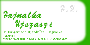 hajnalka ujszaszi business card